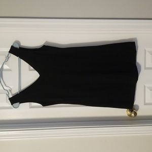 Black dress with Pockets! Size Small V neck front and back